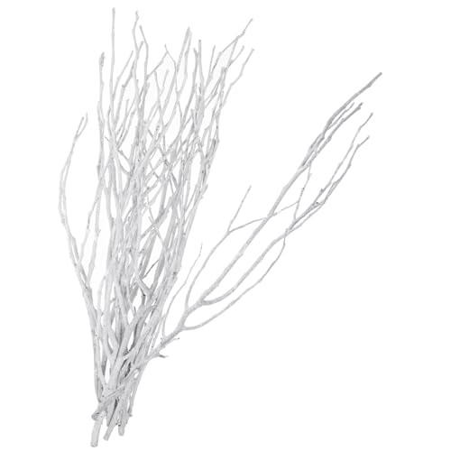 Ramitas de madera blanca para jarrones decorativos y centros de mesa de Navidad 2