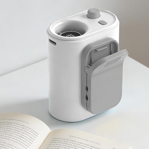 Ventilador de mano mini con pantalla digital para controlar el calor en tu dormitorio 4