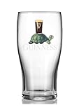 Guinness 20oz Tulip Glass Turtle Balancing a Pint | Official Merchandise Classic Design – Irish Pub Barware