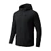 Jupmov Trainingsjacke Herren UPF 50+ Gym Hoodie Sportjacke(Schwarz,M)