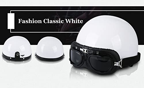 Helmet Mezzo Casco con Occhiali,ECE Approvato