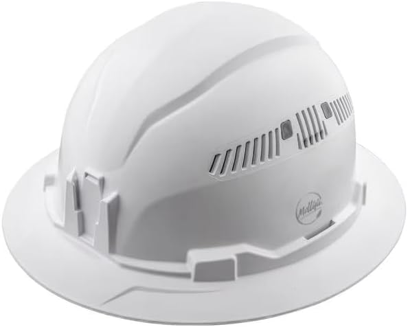 Hard Hat, Vented, Full Brim Style, White