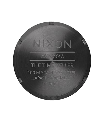 Image of NIXON Time Teller A045 - 100m Water Resistant Men's Analog Fashion Watch (37mm Watch Face, 19.5mm-18mm Stainless Steel Band), Gunmetal /Blackberry /Gold, One Size, Time Teller