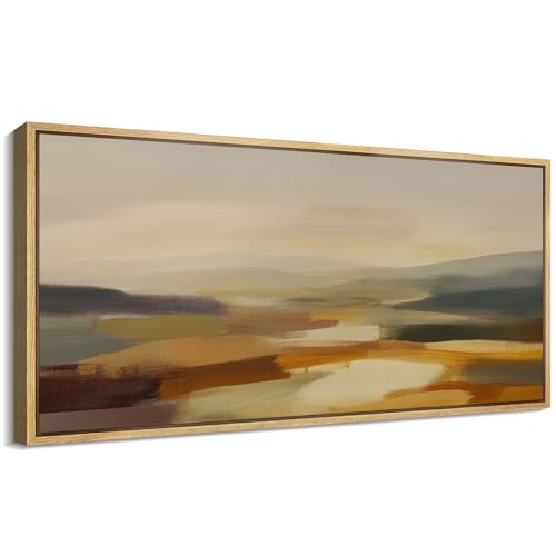 MUDECOR Extra Large Framed Canvas Print Wall Art Neutral Tone