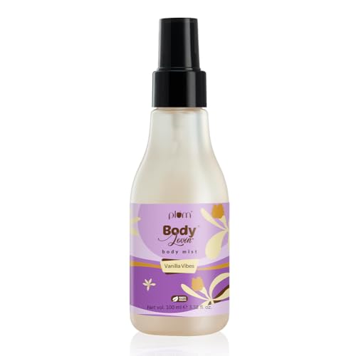 Plum Bodylovin' Vanilla Vibes Body Mist for Women | Long Lasting Vanilla Fragrance with Warm & Cozy Vanila Scent | High on Fun | Travel Friendly Perfume Body Spray - 100ml