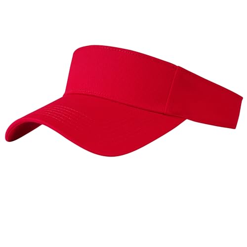 Dxhycc Sport Sun Visor Hats for Women Men Red