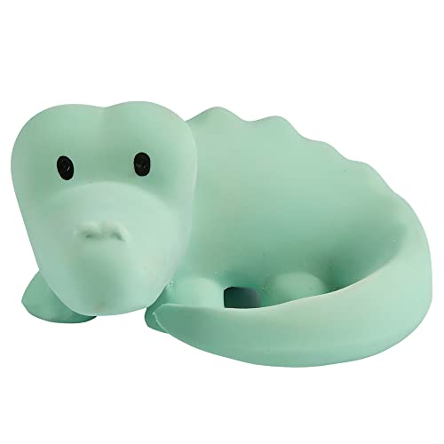 Image of Tikiri Toys Rubber Crocodile Rattle, Teether & Bath Toy, Organic Natural Rubber