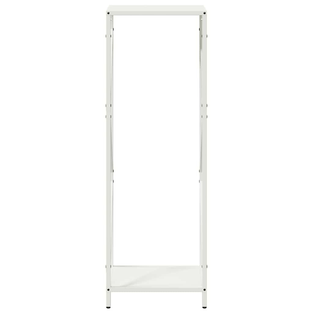 Mangloder Brennholzregal Weiß aus kaltgewalztem Stahl 34 x 25 x 100 cm, 100 kg Traglast, Feuerholz Regal für Kamin, Ofen, Feuerstelle, Indoor und Outdoor Ordnung