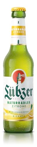 Lübzer Naturradler Zitrone, Radler Kasten Mehrweg (20 x 0,5 L), Kasten Biermischgetränk - Radler - Alster - Bier