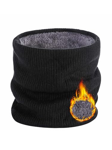 Winter Neck Warmer For Women Men Fleece Lined Thick Neck Gaiter Face Scarf Mask