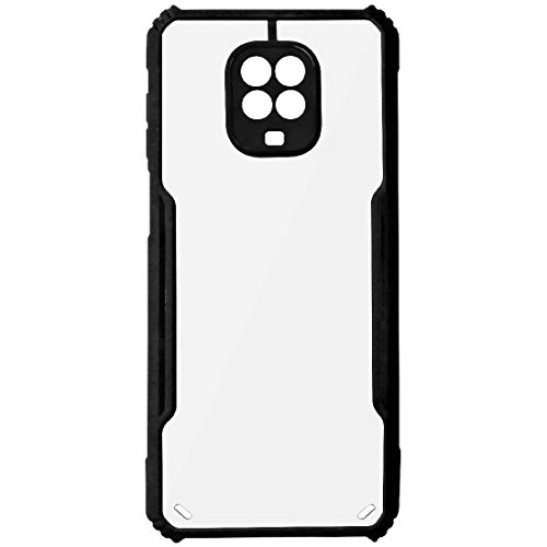 Image of Thermoplastic Polyurethane, Plastic Soft Shockproof Clear Case Air Cushion Hybrid Cover for Mi Redmi Note 9 Pro /Redmi Note 9 Pro Max /Poco M2 Pro - Black