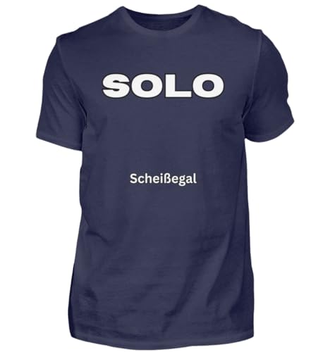 T-shirt pour homme bleu marine Solo Scheißegal Malle pour célébrer l'esprit de fête