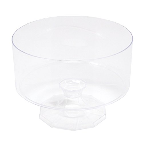 Homeford Mini Plastic Trifle Pedestal Bowl, Clear, 4-1/4-Inch