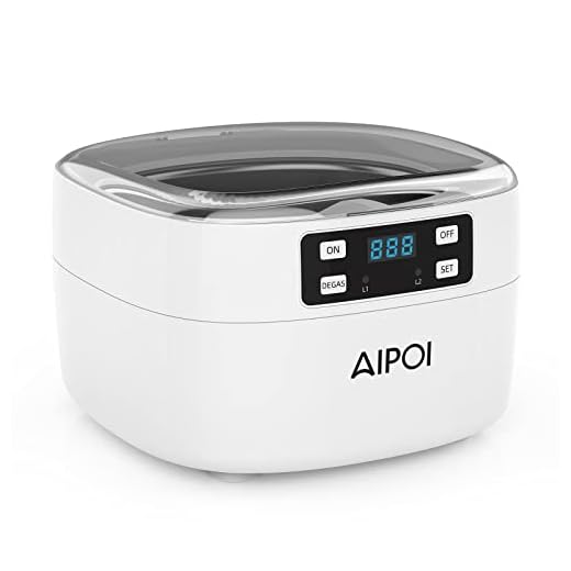 AIPOI Pulitore ad ultrasuoni 750ML, Pulitore Ultrasuoni per Gioielli, Pulizia ad Ultrasuoni per Gioielli, collana, Occhiali, Orologi, Dentiera, Moneta, Stoviglie ecc Ultrasonic Cleaner 35W