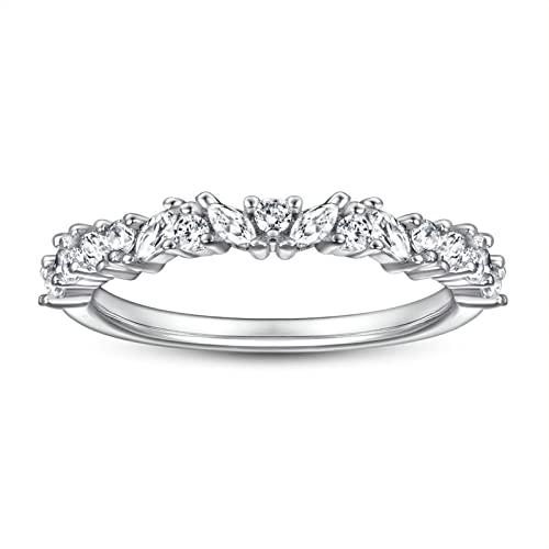 Bague en argent véritable mariage : le cadeau de fiançailles idéal avec sa guirlande scintillante
