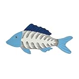 Fxzqgnh Escultura de Pared de de Madera Vintage Decorativo para Colgar con Plaqueta de Espina Y Estilo Mediterráneo Adecuado para Restaurante Bar Cafeterí, Cerrando La Boca