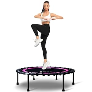DARCHEN 200 KG Rebounder Trampoline for Adults, Indoor Small Rebounder Exercise Mini Trampoline for Workout Fitness for Quiet and Safely Trampoline Indoor [100 CM]