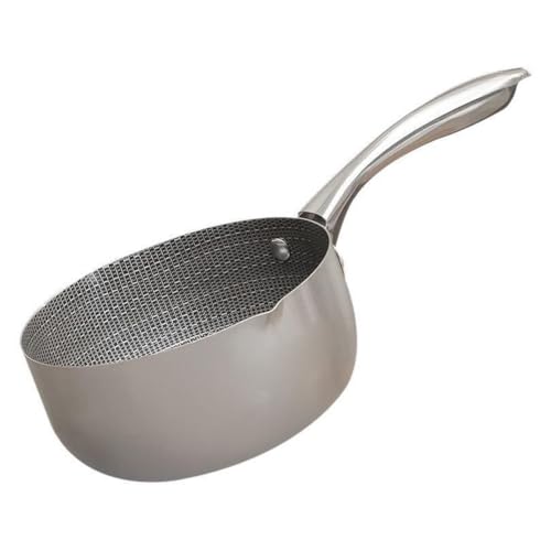 HpLive Olla compacta de acero inoxidable para sopa, jarra de leche con fondo reforzado, olla de cocina versátil para cocinar diariamente, 18 cm