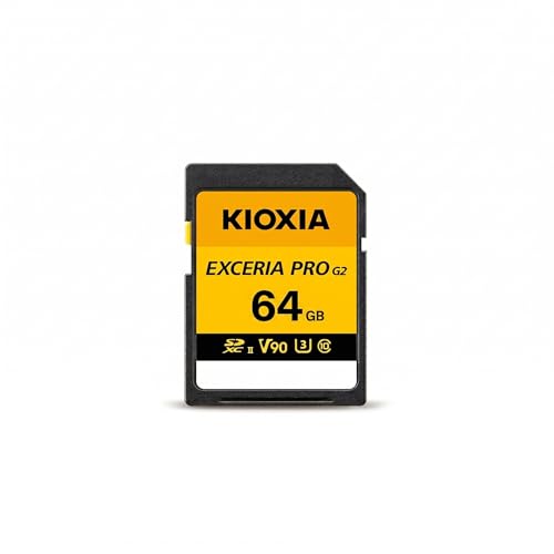 Image of KIOXIA EXCERIA PRO G2 64GB SD Card for Camera | Made in Japan | SDXC UHS-II V90 U3 | 310MB /s Read, 295MB /s Write | 8K Video Recording | 5-Yr Warranty