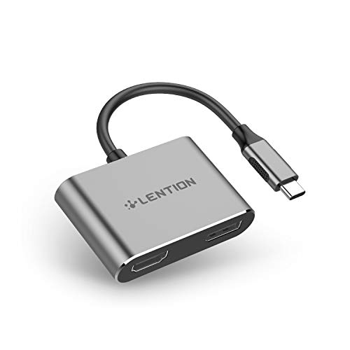 LENTION USB C to HDMI & DisplayPort Adapter, [Supports Up to Dual 4K/30Hz