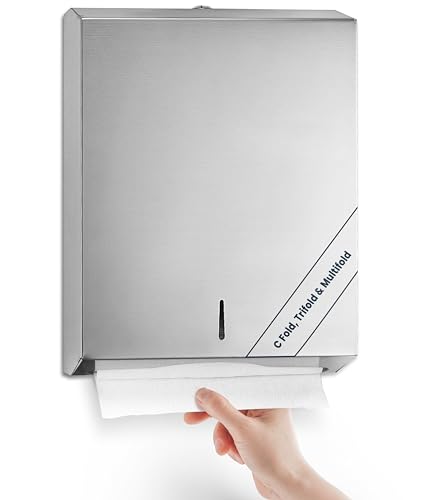 Alpine Industries ALP480 Alpine Paper Towel Dispenser Wall Mount Commercial - Stainless Steel Paper Towel Holder Wall Mount thumb #8