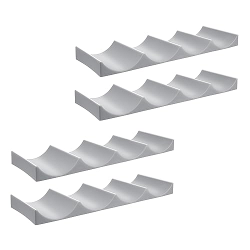 Casier à vin structure stable et design décoratif blanc lot de 4 modules en PP - 2