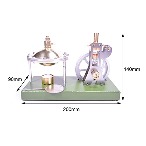 HomeDecTime Retro Metallsimulation Vertikale Dampfmaschine Modell Physik Spielzeug mit – Bild 4
