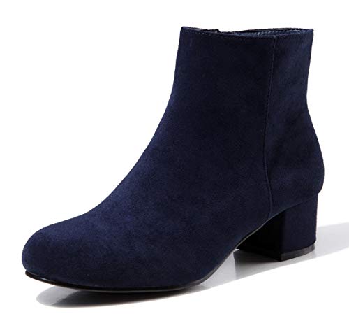 Side Zippers Round Toe Short Boots