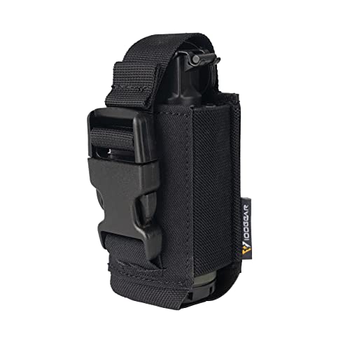 IDOGEAR Pochette Tactique pour Lampe Compatible Molle Pochette pour Flashlight Polyvalente pour Gilet/Ceinture/Sac à Dos(Black)