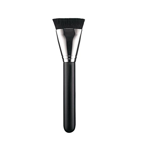 HOSL Flat Makeup Brushes Contour Brush Foundation Brush-1 PCS Silver and Black Color (Silver and Black)