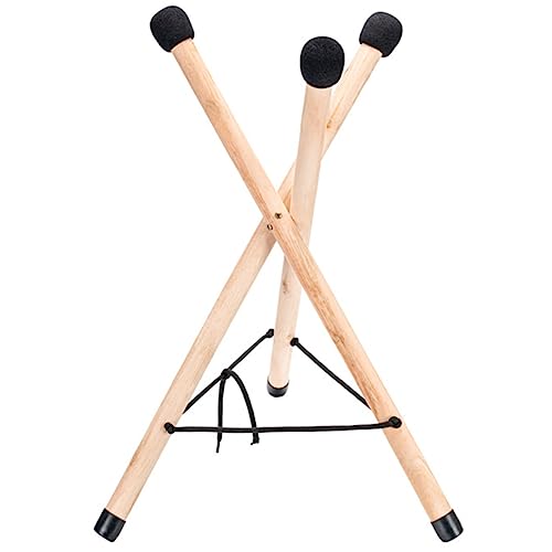 ibasenice Djustable Rope Hand Pan Drum Stand Foldable Steel Tongue Drum Rack Wooden Base