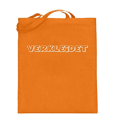 Sac en toile de jute orange 42cm longues anses déguisement carnaval