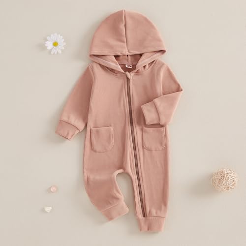 Fall Baby Clothes Newborn Boy Girl Hoodie Romper Long Sleeve Jumpsuit Winter Infant One Piece Outfit2