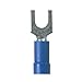 Panduit PMV2-3FB-C Metric Fork Terminal, Vinyl Insulated, 1.5 ? 2.5mm? Wire Range, M3 Stud Size, Funnel Entry, Blue (100-Pack)