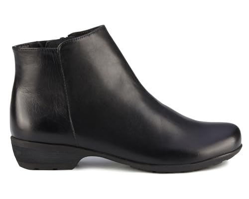 Ros Hommerson Women's EZRA Leather Round Toe Bootie With Hidden Zipper2