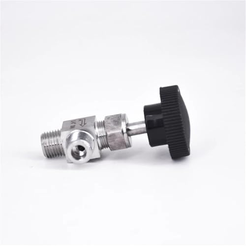 Robinet à pointeau coudé 90° acier inoxydable 304 usinage de précision