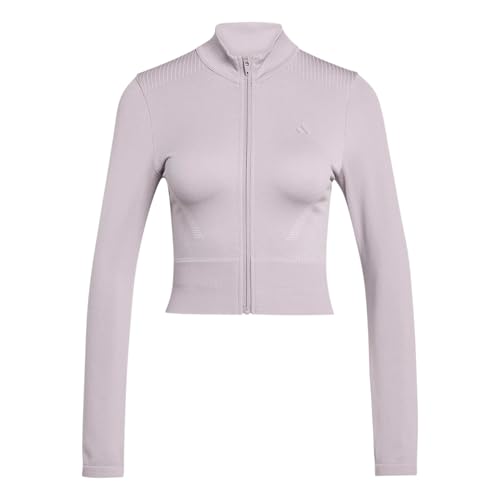 Chaqueta de entrenamiento adidas de punto elástico con cremallera completa mujer