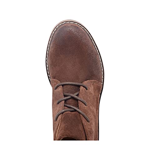 Comfortiva Women's Rebeca Italian Suede Slip-Resistant Ankle Boots With Side Zipper Rain, Rich Brown, 9.5 Wide #TOP2