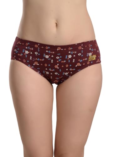 Image of Panty Set for Women | Printed Mid Waist Cotton Panties for Women Combo | Hipster Briefs | Soft Breathable Innerwear for Women | Ladies Innerwear | Pack of 5