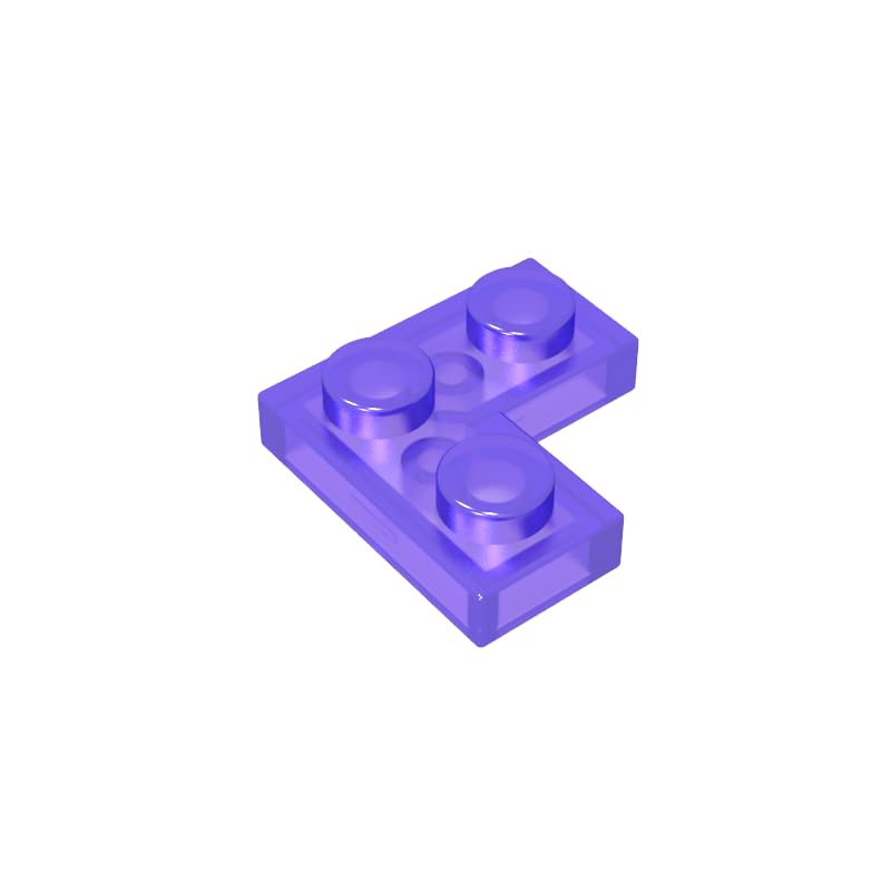 Gobricks 2420 Foundation Plate Plate 2x2 Corner 50 Pieces GDS-585 Compatible with Lego Building Blocks Color:Trans Purple