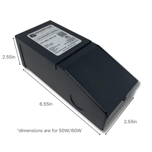 Image of 12V Magnitude Magnetic Dimmable LED Driver Transformer Hardwired Under Cabinet Lighting 50 Watt - Inspired LED