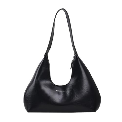 Bolso de hombro de moda, suave, cómodo, con correa espaciosa, interior espacioso, bolso de mano de moda para viajes diarios, esencial, retro, bolso de mano de poliuretano, opción de transporte