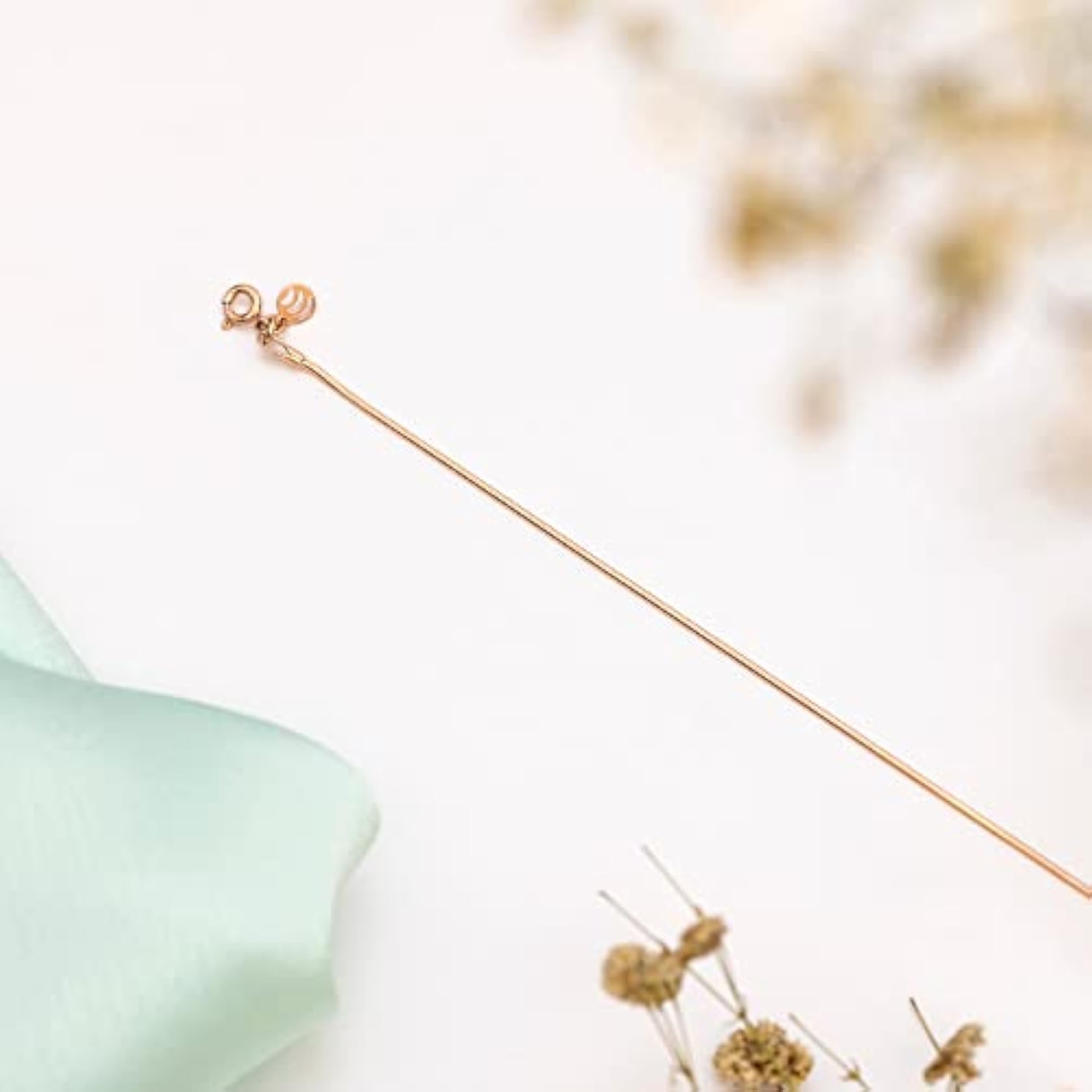 925 Silver Rose Plated Anklet with Stamp