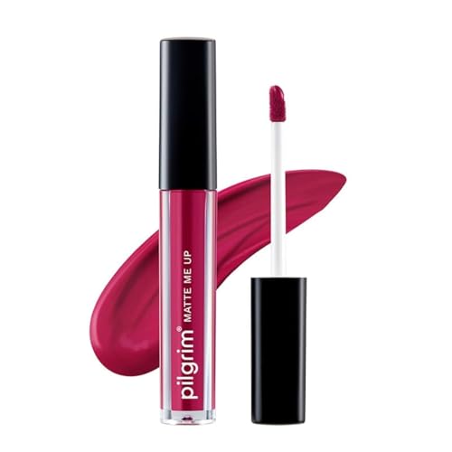 Image of Pilgrim Liquid Matte Lipstick - Kinky Pink | Lipstick for Women with Hyaluronic Acid & Spanish Squalane | Transferproof, Long Lasting & Non Drying with Hydrating Ingredients 3gms