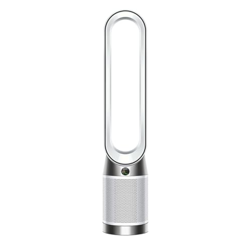 Dyson Purifier Cool™ PC1 Ventilador de Torre y Purificador de Aire, Filtro HEPA H13, Refrigeración Potente, Control por App y Mando, Sin Aspas, Oscilación 350°, Blanco
