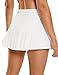 Produktbild CRZ YOGA Damen Sport Rock Tennis Golf Skirt Mini Skirt mit Innenhose Taschen Weiss 40