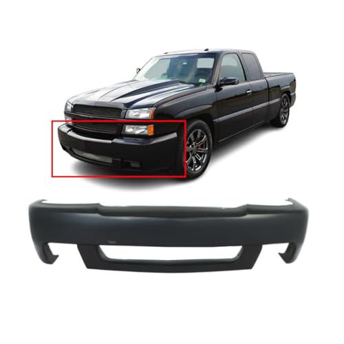 FitParts Compatible with Front Bumper Cover Fascia 2003-2007 Chevy Silverado 1500 SS Extended 03-07. New Primed Without Sensor Holes. GM1000683 12335659 2004 2005 2006