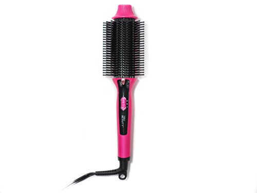 Tru Beauty, 2-in-1 Hot Styling Brush, Ionic Tourmaline Barrel - Pink/Black