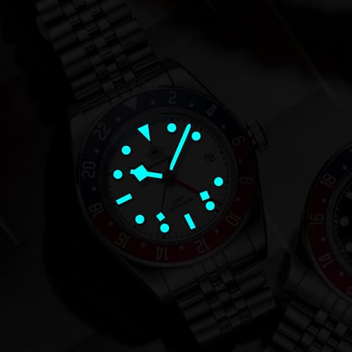 Image of ADDIESDIVE GMT Watches for Men Dive Water-Resistance Luminous Analog GMT Quartz Watch