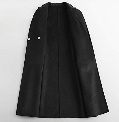 Womens Wool Trench Coats Autumn Winter 100% Wool Solid Color V-Neck Coat Slim Warm Long Overcoat Belt Jackets Outwear4
